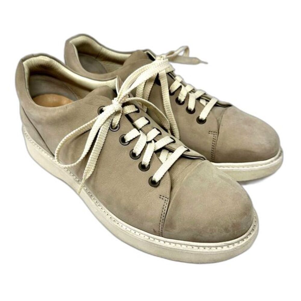 Samuel Hubbard‎ Womens Beige Lace Up Leather Sneaker Shoes Size 9